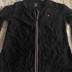Tommy Hilfiger Black Jacket with Red and White Accents
